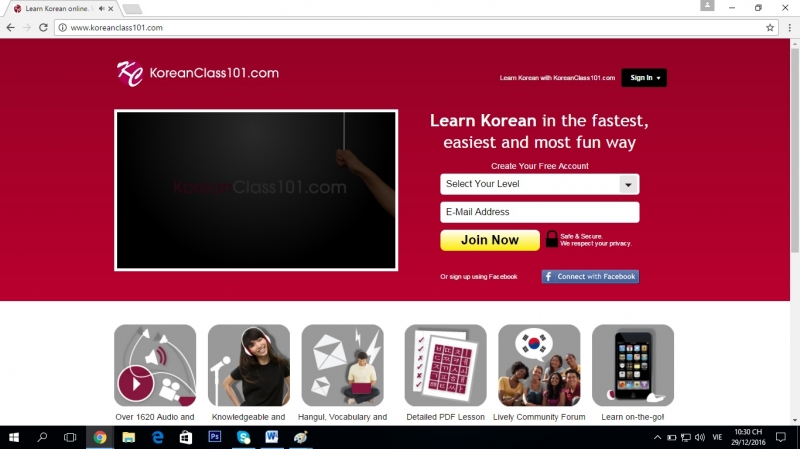 Hoc tieng Han online Learn Korean