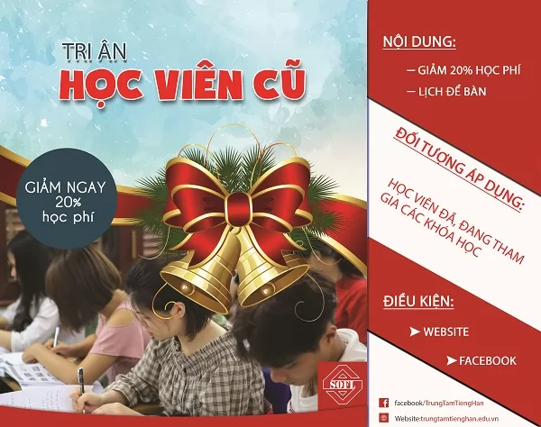 TRI ÂN HỌC VIÊN CŨ - GIẢM NGAY 20% HỌC PHÍ!