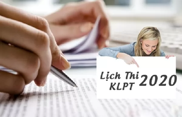Lịch thi KLPT năm 2020