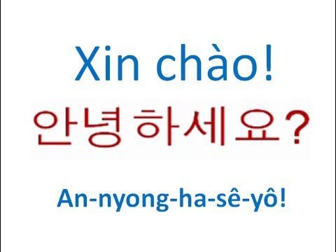 Xin chào bằng tiếng Hàn Quốc