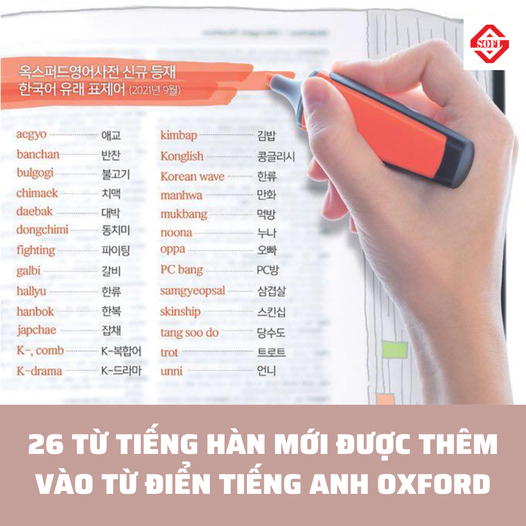 26 từ tiếng Hàn mới được thêm vào từ điển tiếng Anh Oxford