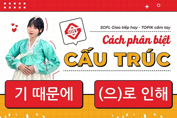 Cách phân biệt cấu trúc  기 때문에, (으)로 인해