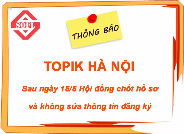 [THÔNG BÁO] HOÀN TẤT ĐĂNG KÝ TOPIK 83