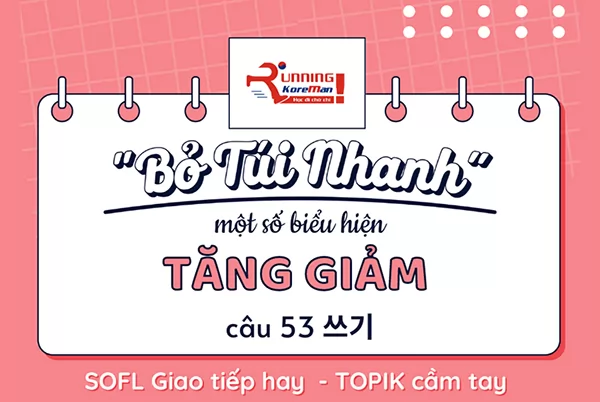 Một số biểu hiện tăng giảm thường gặp trong câu 53 쓰기 TOPIK