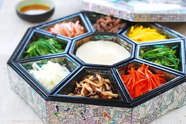 gujeolpan món ăn trong ngày lễ Chilseok Hàn Quốc