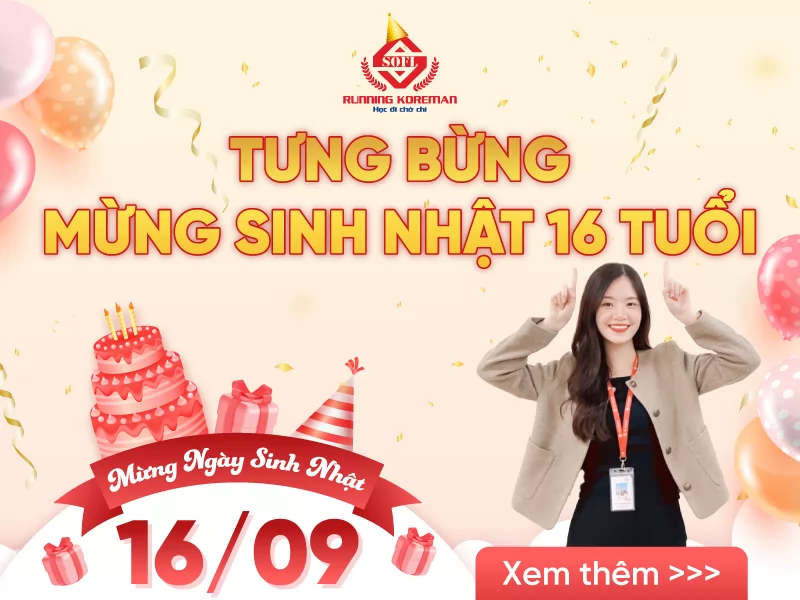 MỪNG SINH NHẬT HÀN NGỮ SOFL 16 TUỔI