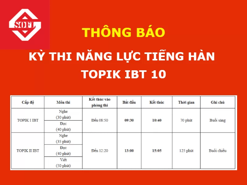 đăng ký thi TOPIK IBT 10